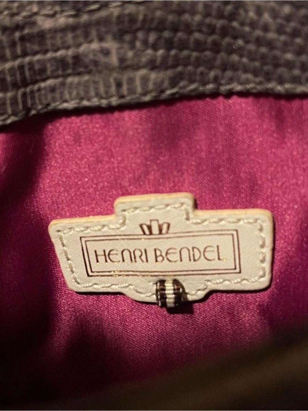 RARE Henri Bendel Milliner Genuine Lizard Mini Chain Bag Grey - Picture 2 of 8